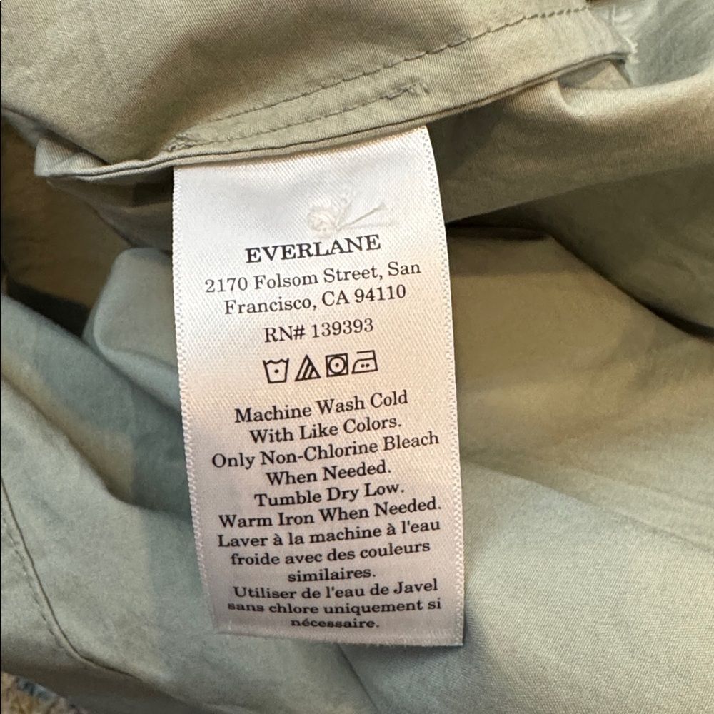 Everlane Sage Green Button-Front Midi Shirtdress - Picture 10 of 11